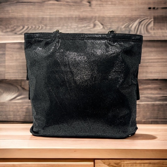 Kate Spade New York Metallic Priti Plisse Shoulder Bag MSRP $445 Black/Gold - Picture 13 of 16